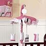 Pink and Black Geo Musical Baby Girl Crib Mobile by JoJo Designs