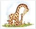 Jungle Art Mom and Baby Giraffe - Childrens Wall Art, 14" x 11"