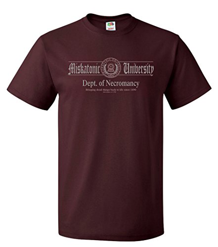 OffWorld Designs Unisex Miskatonic Necromancy Seal T-Shirt Maroon