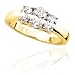 14k White or Yellow Gold Oval Diamond 3-Stone Ring (1/4 ct center, 1/2 cttw, I-J Color, I1 Clarity)