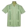 Men's Guayabera Shirt - Cool Mexican, Cuban Wedding and Cigar Clothing, Green