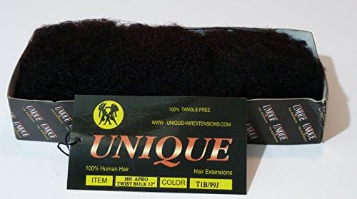 100% Human Hair Afro Twist 12" 16" Inch Length Braiding Extensions (BUY ONE, GET ONE FREE!) (12 INCH, T1B/99J)