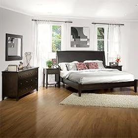 Garessio 5pc Cal King Bedroom Set Bed, 2 Nightstands, Dresser and Mirror by Costco