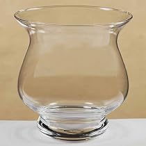 Clear Glass Vase / Candle Holder 7 3/4 Inches Tall