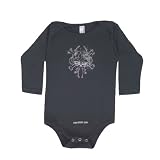 Distressed Skull and Cross Bones Baby Outfit Gray Long Sleeve