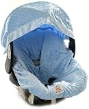 : Dust Bunnies Blue Bubble Minki Car Seat Cover One Size