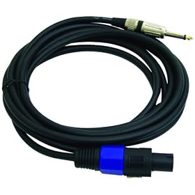 Pyle-Pro PPSJ15 Professional Speaker Cable (12 Gauge, Speakon to 1/4'', 15 ft.)