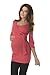 Purpless Maternity Lovely 2in1 Maternity and Nursing 3/4 Sleeved Wrap Top 7035