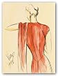 Red Dress II by Tara Gamel 9"x12" Art Print Poster