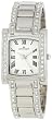 AK Anne Klein Women's 10-7127SVSV Swarovski Crystal Accented Silver-Tone Watch