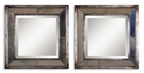 Uttermost Set of Two Davion Squares Wall Mirrors