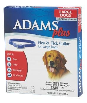 ADAMS PLUS F&T COLLAR LG DOGS