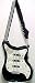 Black / White Glitter Leather Guitar Purse Sling Bag
