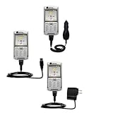 Deluxe Kit for the Sony Ericsson P990i includes a USB cable with Car and Wall Charger - Gomadic Brand w/ TipExchange Technology
