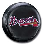 Atlanta Braves MLB Black Spare Tire Cover Size: J - 27 x 8 Inch