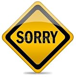 Wallmonkeys Peel and Stick Wall Decals - Sorry Sign - Removable Graphic