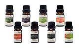 :Pursonic 100% Pure Essential Aromatherapy Oils Gift Set-8 Pack , 10ML Eucalyptus, Lavender, Lemongrass, Mandarin, Orange, Peppermint,Tea Tree & Wintergreen