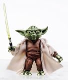 Star Wars 2009 Clone Wars Animated Action Figure Yoda with Cloth Robe