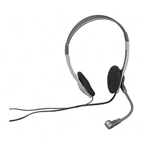 Multimedia Stereo Headset W  Boom Microphone, Gray by Compucessory