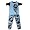 B.T. Kids - Boys 2-Piece Short Sleeved Cotton Pajama Set, Blue (Size 6)
