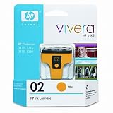 HP 02 Inkjet Cartridge, 490 Page Yield, Yellow