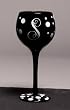 Winogram - Monogram Black Polka Dot Wine Glass - S Winogram - Monogram Black Polka Dot Wine Glass - S