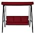 Outdoor Patio Home Conservatory Red 3-Person Swing