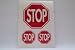 Stop Sign Road Sign Red Decal Sticker Set of 3 NEW