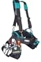 Professional Electrician's Complete Package Plus+ (Tool Belt, Bucket Tote, Suspenders, and Gloves) Medium 30-34 Inch Waist