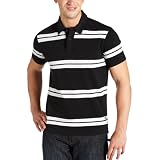 Unionbay Young Men's Short Sleeve Balboa Polo, Black, Medium