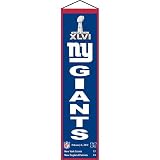 Winning Streak New York Giants Super Bowl XLVI Champions 8 inch x 32 inch Wool Banner