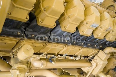 Wallmonkeys Peel and Stick Wall Decals - Cylinder Block of a Large Diesel Engine - 18