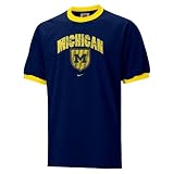 Nike Michigan Wolverines Navy Blue Rally Ringer T-shirt