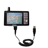 Coiled USB Cable for the Medion MDPNA 150 with Power Hot Sync and Charge capabilities - uses Gomadic TipExchange Technology