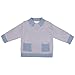 Bestsellers Toffee Moon Baby Boys Chunky Jumper in Pebble with Periwinkle Trim Shopping