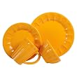 Laurie Gates 53053 16-Piece Signature Living Marie Dinnerware Set, Yellow