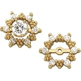 Stunning! 14k Yellow-gold .36cttw Diamond Earring Jackets