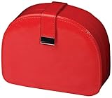 IMAGE OF Mele & Co. Cerise Cherry Half-Round Travel Jewelry Case