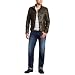 41ngPOS6fpL. AA75  Joes Jeans Mens Jerome Leather Jacket, Dirty Olive, XX Large