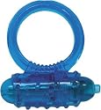 Silicone Soft Cock-Ring mit Vibrator blau
