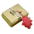 Minene Cotton Jersey Burp Cloth (Green,Pack of 3)