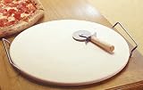 15 IN DIAMETER PIZZA BAKING STONE STEEL RACK WHEEL SET