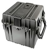 Pelican Cases Cube Case, 18 in. w/Wheels, w/Foam, Black