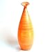 EXP Handmade Ceramic Spun-Bamboo-Style Flower Vase / Table Art In Salmon Tones