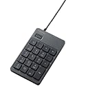 ELECOM USB 2ポートHUB付アイソレーションテンキーボード ブラック TK-TCM007BK