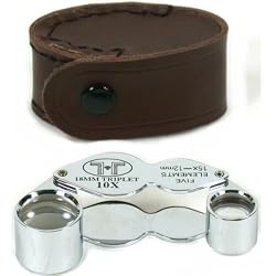 10x 15x Triplet Loupe Jeweler Gemologist Eye Magnifier