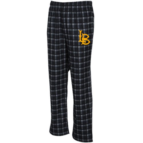 adidas Long Beach State 49ers Black Tailgate Flannel Pajama Pants (Medium)
