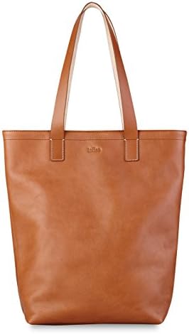 Toffee Genuine Leather Shopper Tote Bag (Tan)