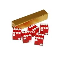 Trademark Poker 19mm A Grade Serialized Set of Casino Dice (Red)