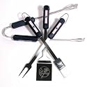 Motorhead Products MH5119 MLB 4-Piece BBQ Grilling Utensil Set, Yankees